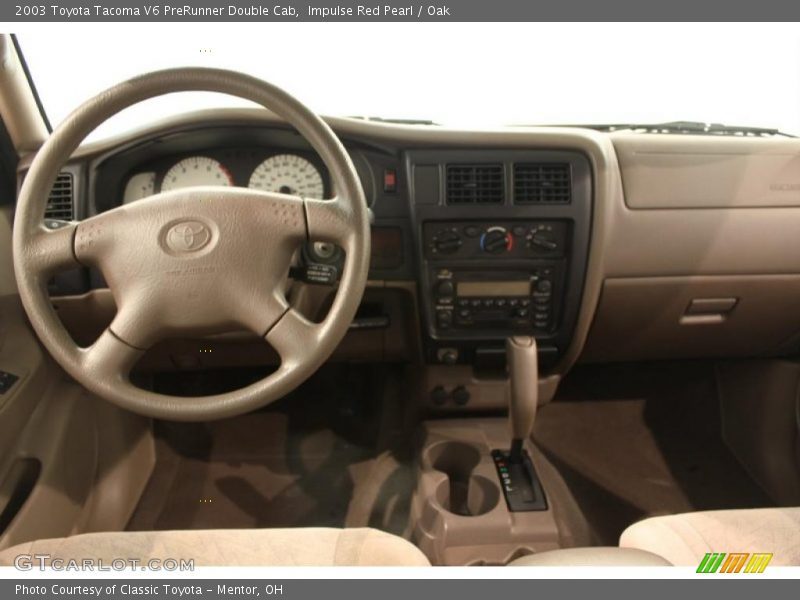 Impulse Red Pearl / Oak 2003 Toyota Tacoma V6 PreRunner Double Cab
