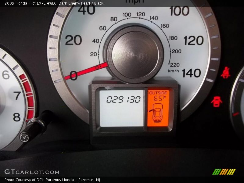 Dark Cherry Pearl / Black 2009 Honda Pilot EX-L 4WD