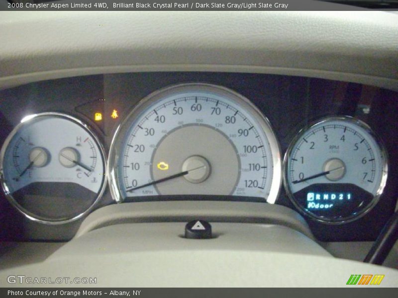 Brilliant Black Crystal Pearl / Dark Slate Gray/Light Slate Gray 2008 Chrysler Aspen Limited 4WD