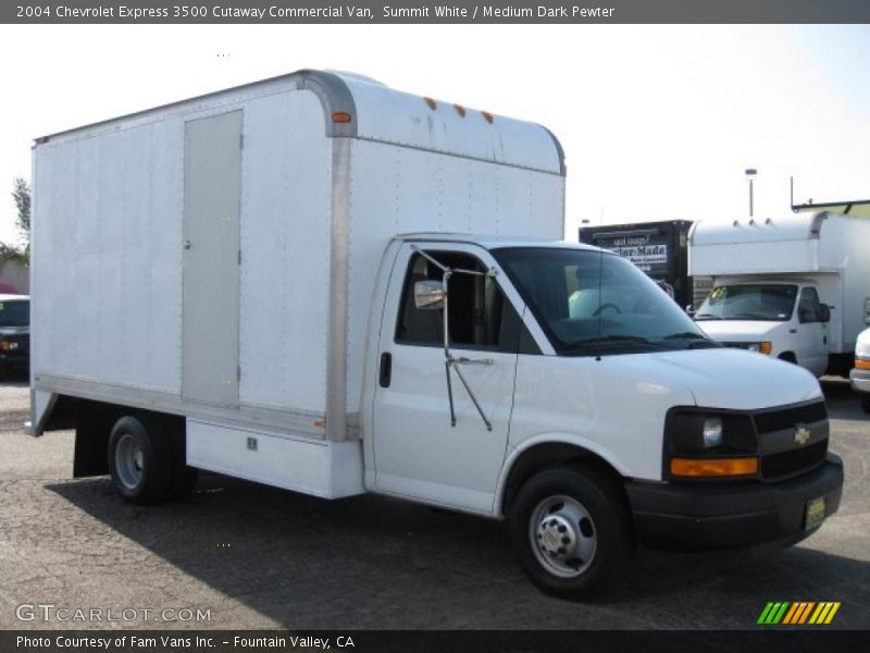 Summit White / Medium Dark Pewter 2004 Chevrolet Express 3500 Cutaway Commercial Van