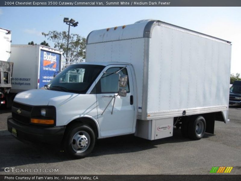 Summit White / Medium Dark Pewter 2004 Chevrolet Express 3500 Cutaway Commercial Van