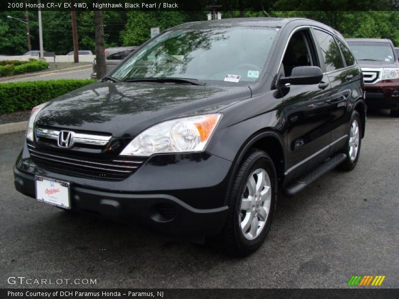 Nighthawk Black Pearl / Black 2008 Honda CR-V EX 4WD