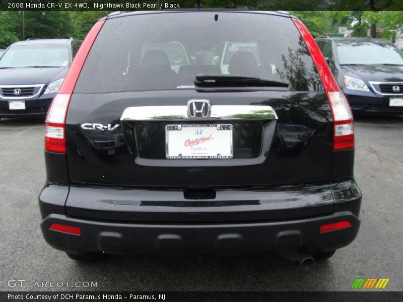Nighthawk Black Pearl / Black 2008 Honda CR-V EX 4WD