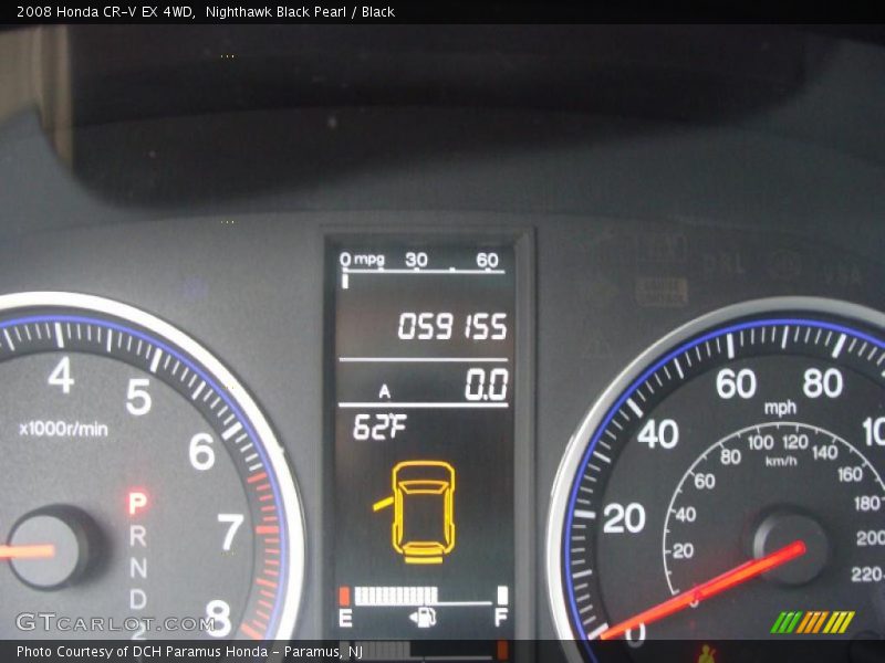 Nighthawk Black Pearl / Black 2008 Honda CR-V EX 4WD