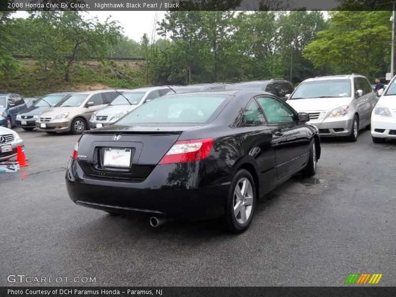 Nighthawk Black Pearl / Black 2008 Honda Civic EX Coupe