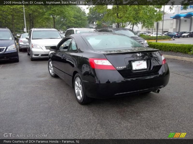 Nighthawk Black Pearl / Black 2008 Honda Civic EX Coupe