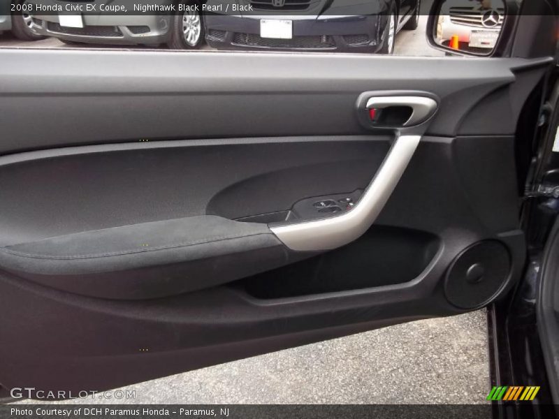 Nighthawk Black Pearl / Black 2008 Honda Civic EX Coupe