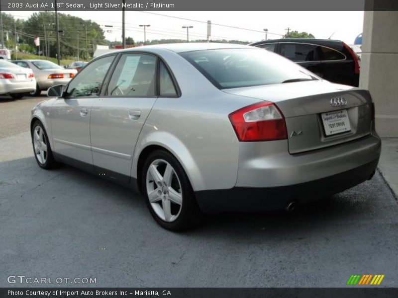 Light Silver Metallic / Platinum 2003 Audi A4 1.8T Sedan