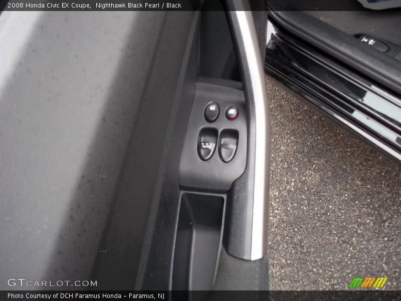 Nighthawk Black Pearl / Black 2008 Honda Civic EX Coupe