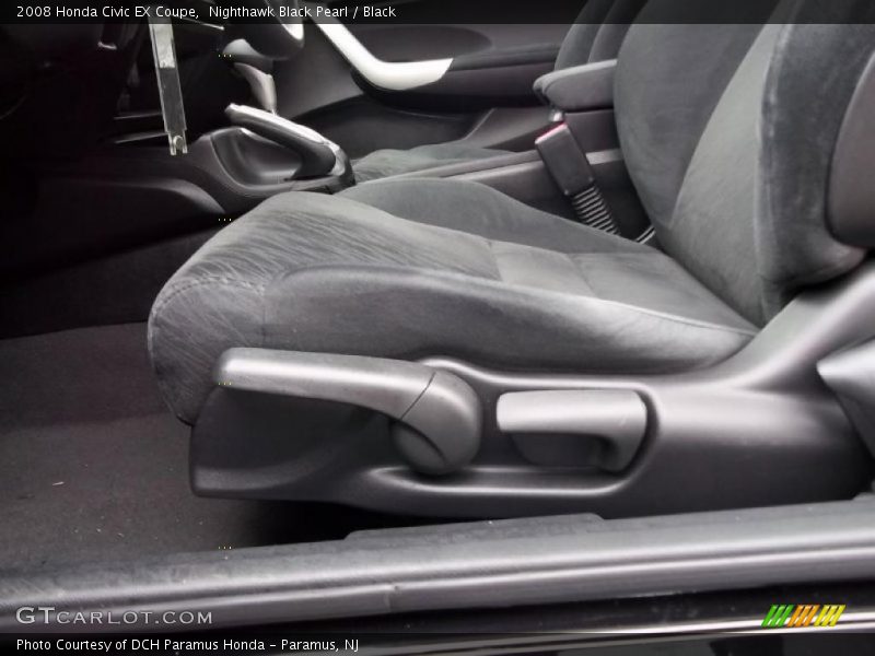 Nighthawk Black Pearl / Black 2008 Honda Civic EX Coupe