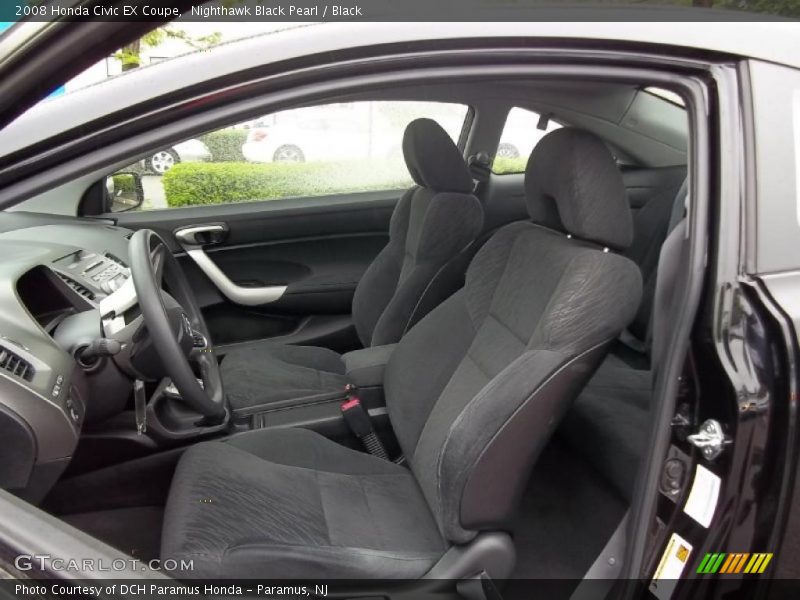 Nighthawk Black Pearl / Black 2008 Honda Civic EX Coupe