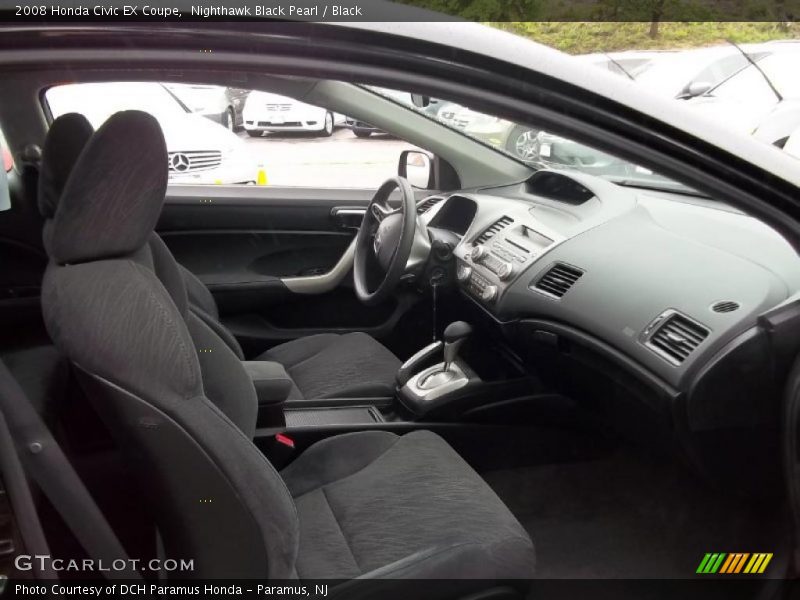 Nighthawk Black Pearl / Black 2008 Honda Civic EX Coupe
