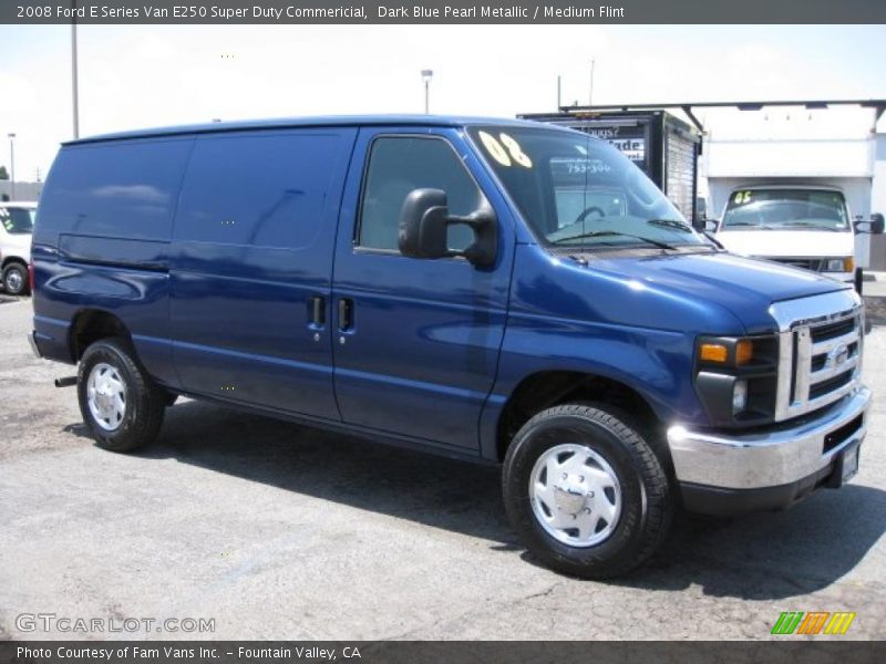 Dark Blue Pearl Metallic / Medium Flint 2008 Ford E Series Van E250 Super Duty Commericial