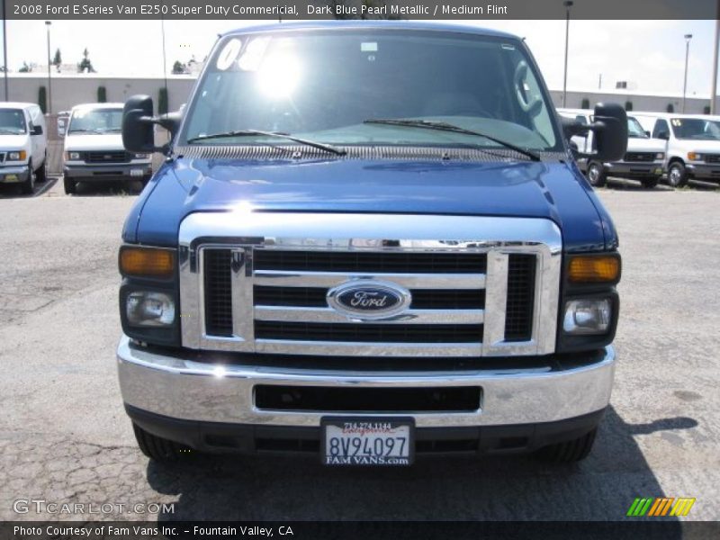Dark Blue Pearl Metallic / Medium Flint 2008 Ford E Series Van E250 Super Duty Commericial