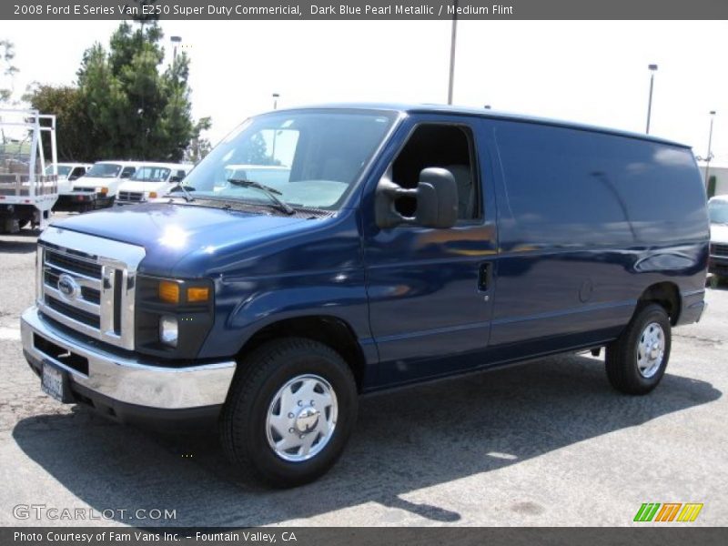 Dark Blue Pearl Metallic / Medium Flint 2008 Ford E Series Van E250 Super Duty Commericial