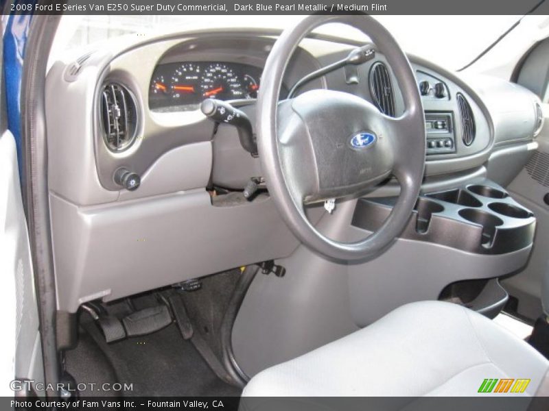 Dark Blue Pearl Metallic / Medium Flint 2008 Ford E Series Van E250 Super Duty Commericial