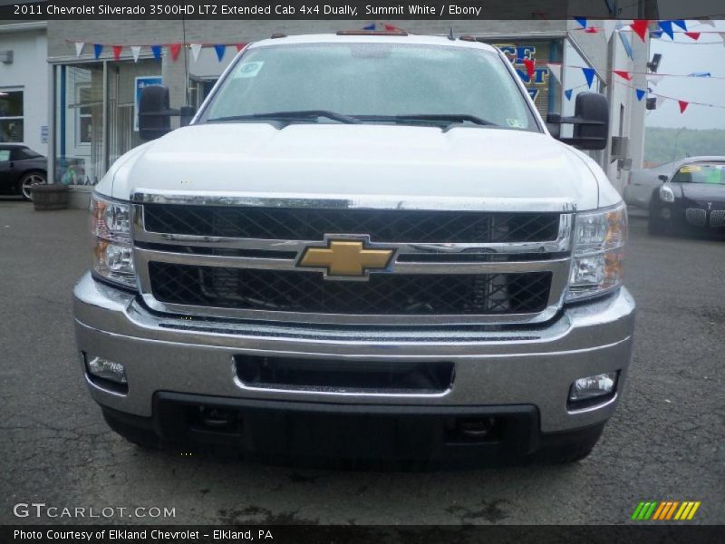 Summit White / Ebony 2011 Chevrolet Silverado 3500HD LTZ Extended Cab 4x4 Dually