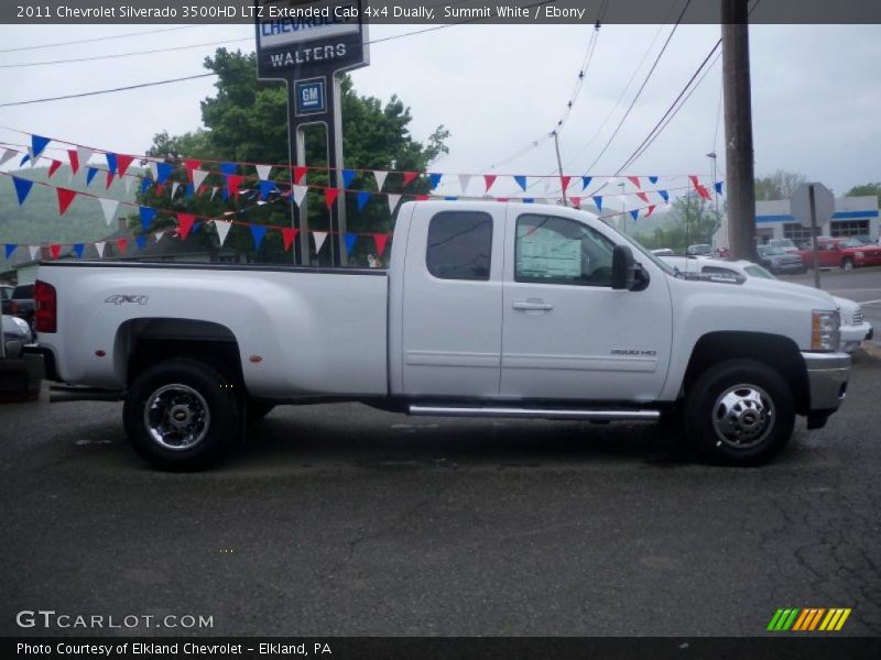 Summit White / Ebony 2011 Chevrolet Silverado 3500HD LTZ Extended Cab 4x4 Dually