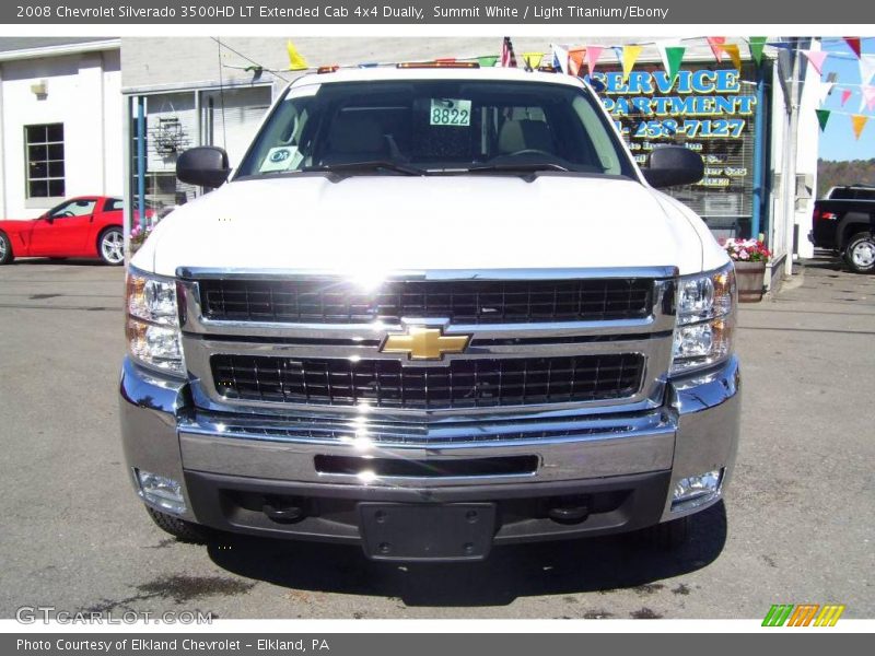 Summit White / Light Titanium/Ebony 2008 Chevrolet Silverado 3500HD LT Extended Cab 4x4 Dually