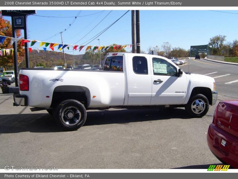 Summit White / Light Titanium/Ebony 2008 Chevrolet Silverado 3500HD LT Extended Cab 4x4 Dually