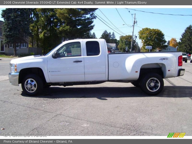 Summit White / Light Titanium/Ebony 2008 Chevrolet Silverado 3500HD LT Extended Cab 4x4 Dually