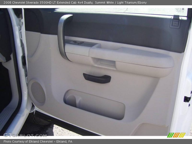 Summit White / Light Titanium/Ebony 2008 Chevrolet Silverado 3500HD LT Extended Cab 4x4 Dually
