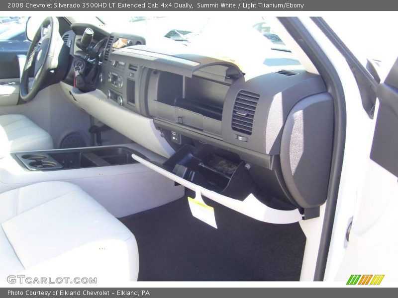 Summit White / Light Titanium/Ebony 2008 Chevrolet Silverado 3500HD LT Extended Cab 4x4 Dually