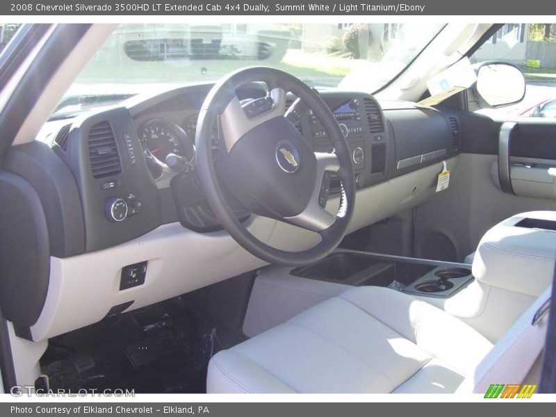Summit White / Light Titanium/Ebony 2008 Chevrolet Silverado 3500HD LT Extended Cab 4x4 Dually