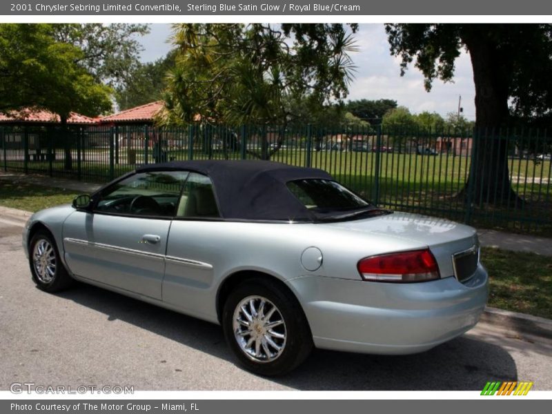 Sterling Blue Satin Glow / Royal Blue/Cream 2001 Chrysler Sebring Limited Convertible