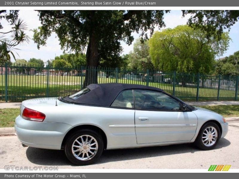 Sterling Blue Satin Glow / Royal Blue/Cream 2001 Chrysler Sebring Limited Convertible