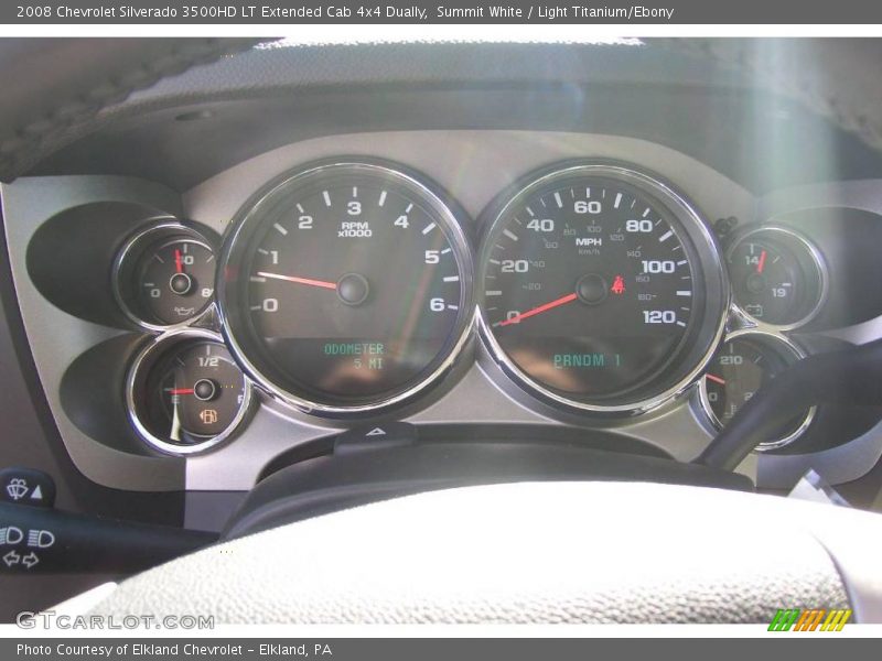 Summit White / Light Titanium/Ebony 2008 Chevrolet Silverado 3500HD LT Extended Cab 4x4 Dually