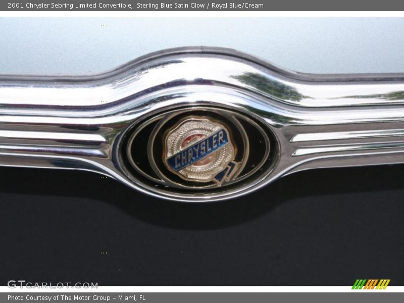 Sterling Blue Satin Glow / Royal Blue/Cream 2001 Chrysler Sebring Limited Convertible