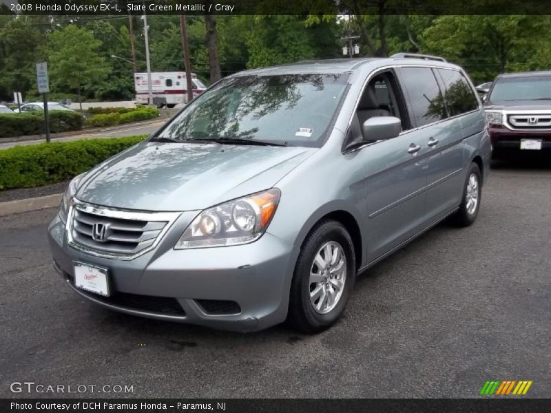 Slate Green Metallic / Gray 2008 Honda Odyssey EX-L