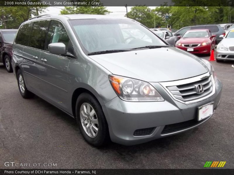 Slate Green Metallic / Gray 2008 Honda Odyssey EX-L