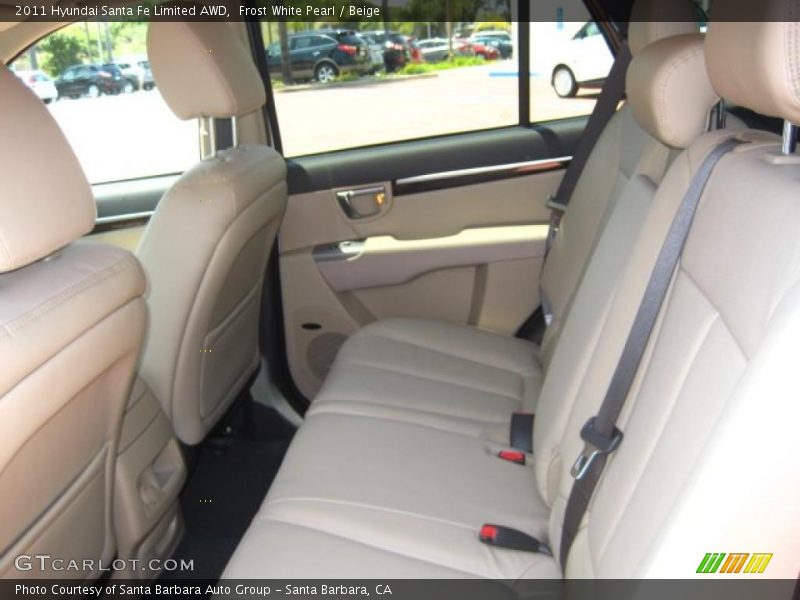 Frost White Pearl / Beige 2011 Hyundai Santa Fe Limited AWD