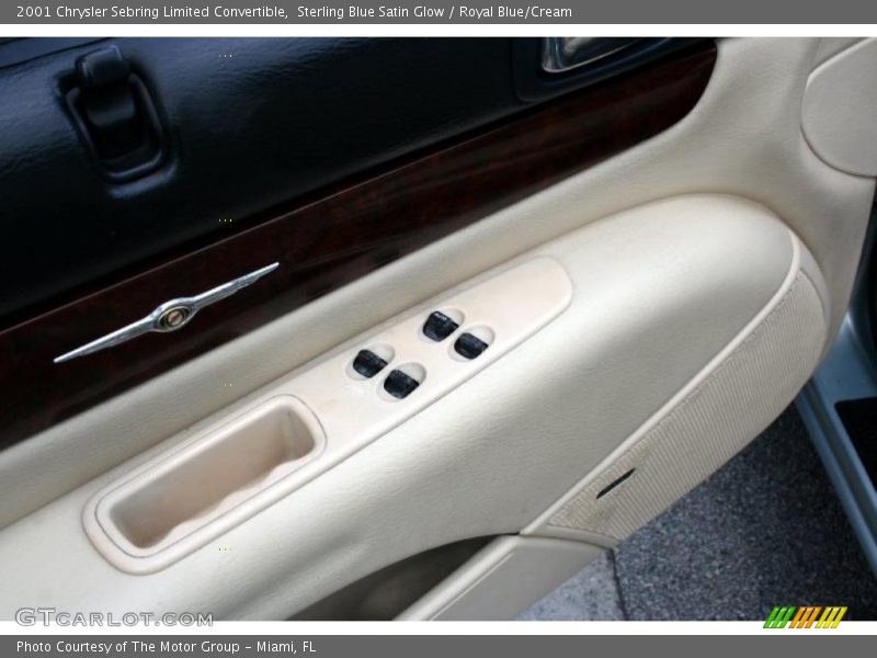 Sterling Blue Satin Glow / Royal Blue/Cream 2001 Chrysler Sebring Limited Convertible
