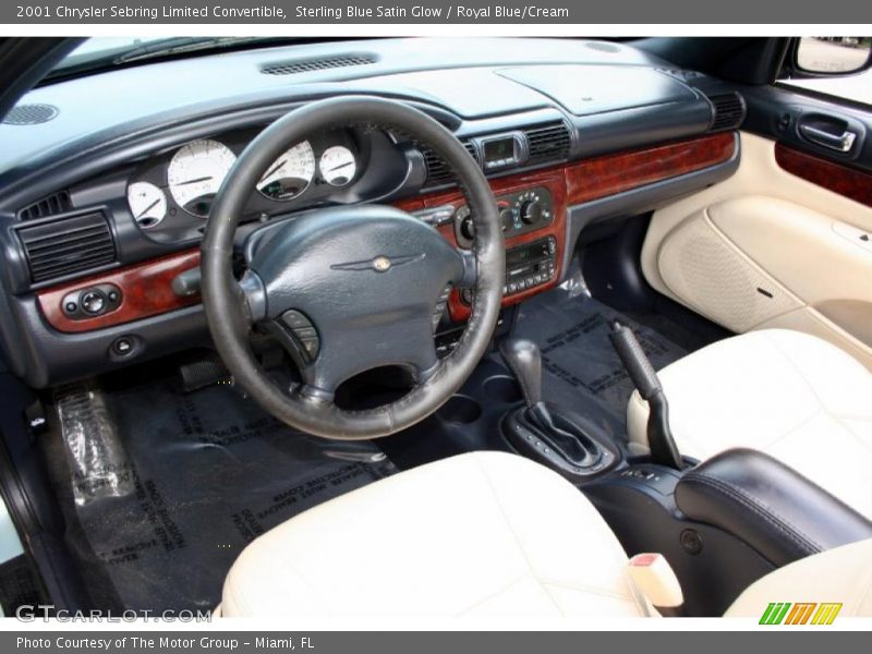  2001 Sebring Limited Convertible Royal Blue/Cream Interior