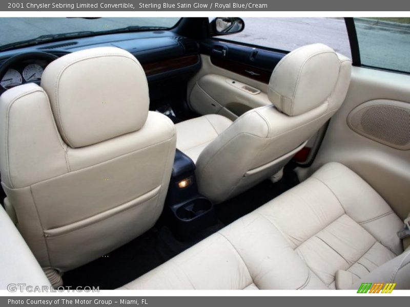 Sterling Blue Satin Glow / Royal Blue/Cream 2001 Chrysler Sebring Limited Convertible