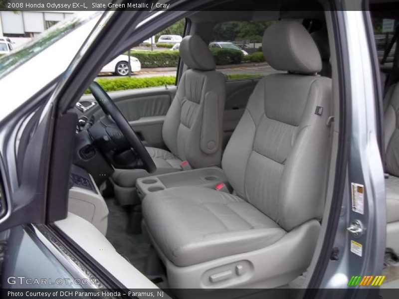Slate Green Metallic / Gray 2008 Honda Odyssey EX-L