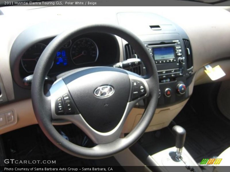 Polar White / Beige 2011 Hyundai Elantra Touring GLS
