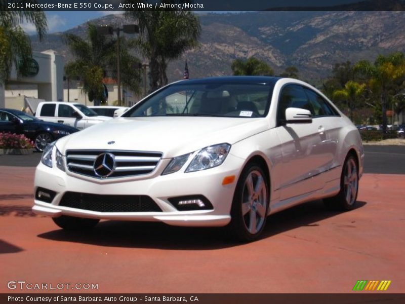 Arctic White / Almond/Mocha 2011 Mercedes-Benz E 550 Coupe