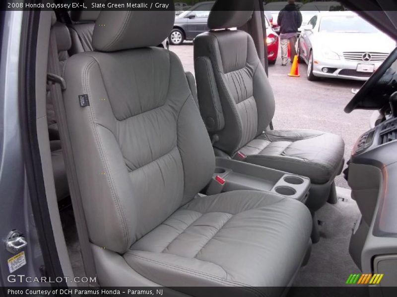 Slate Green Metallic / Gray 2008 Honda Odyssey EX-L
