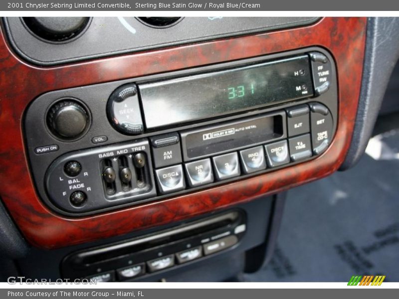 Controls of 2001 Sebring Limited Convertible