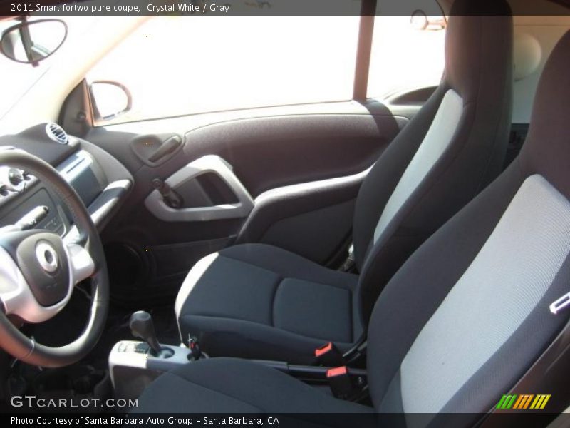 Crystal White / Gray 2011 Smart fortwo pure coupe