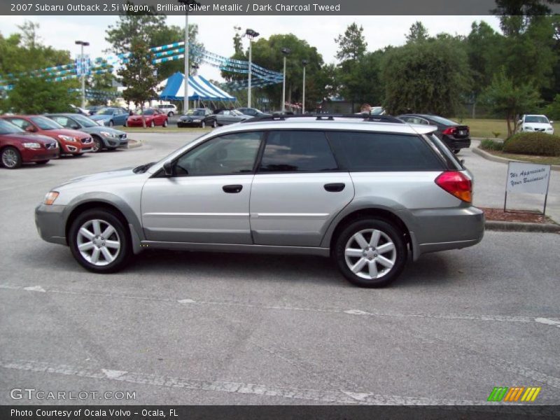 Brilliant Silver Metallic / Dark Charcoal Tweed 2007 Subaru Outback 2.5i Wagon