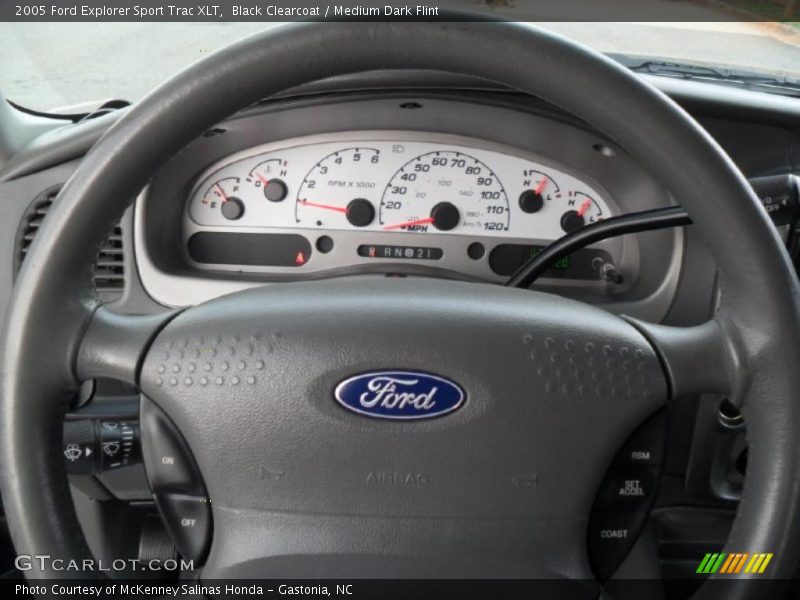 Black Clearcoat / Medium Dark Flint 2005 Ford Explorer Sport Trac XLT