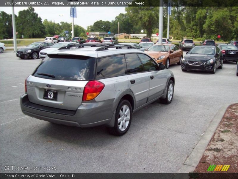 Brilliant Silver Metallic / Dark Charcoal Tweed 2007 Subaru Outback 2.5i Wagon