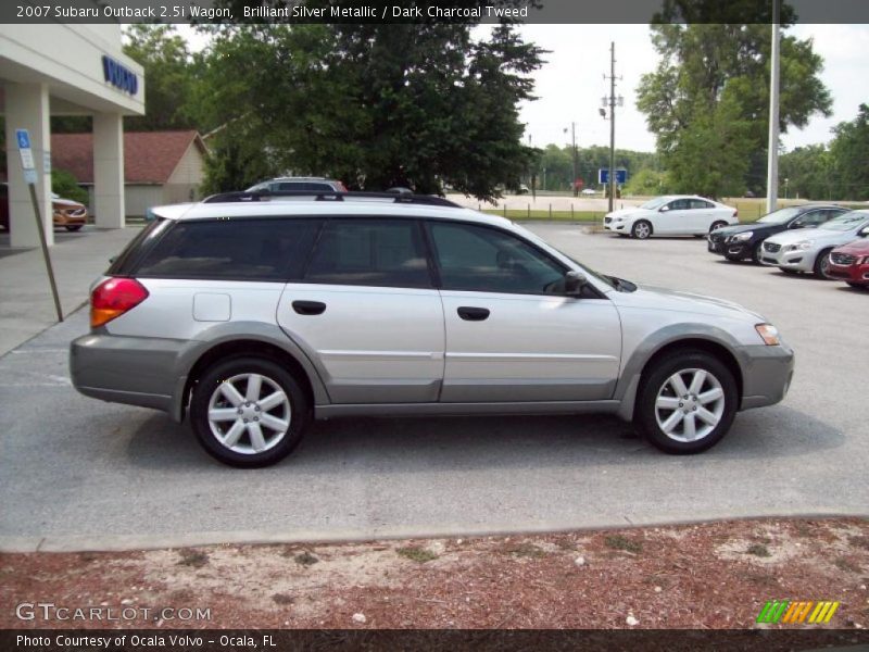 Brilliant Silver Metallic / Dark Charcoal Tweed 2007 Subaru Outback 2.5i Wagon