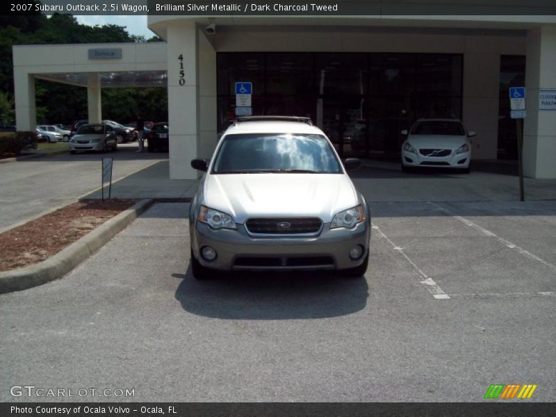 Brilliant Silver Metallic / Dark Charcoal Tweed 2007 Subaru Outback 2.5i Wagon