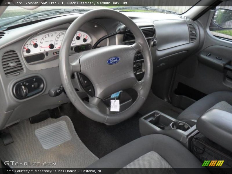 Black Clearcoat / Medium Dark Flint 2005 Ford Explorer Sport Trac XLT